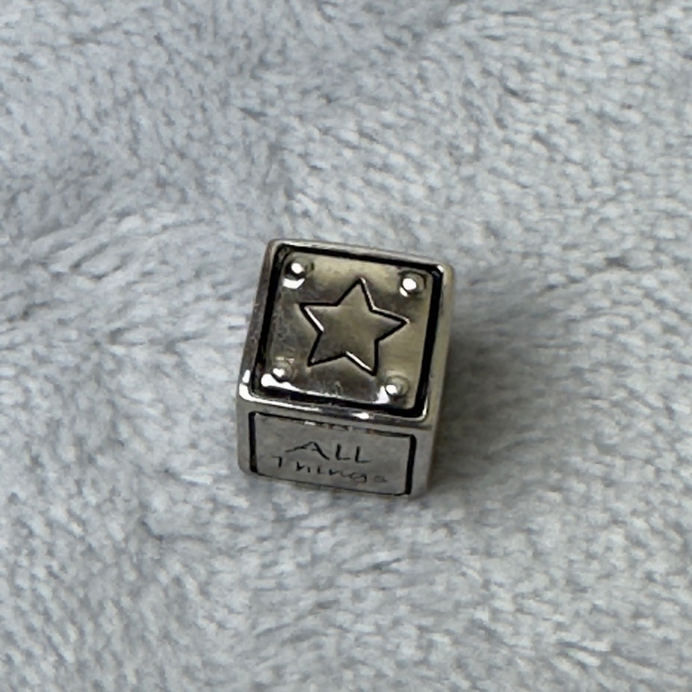 Danbury Mint Silver All Things Are Possible European Large Hole Bead